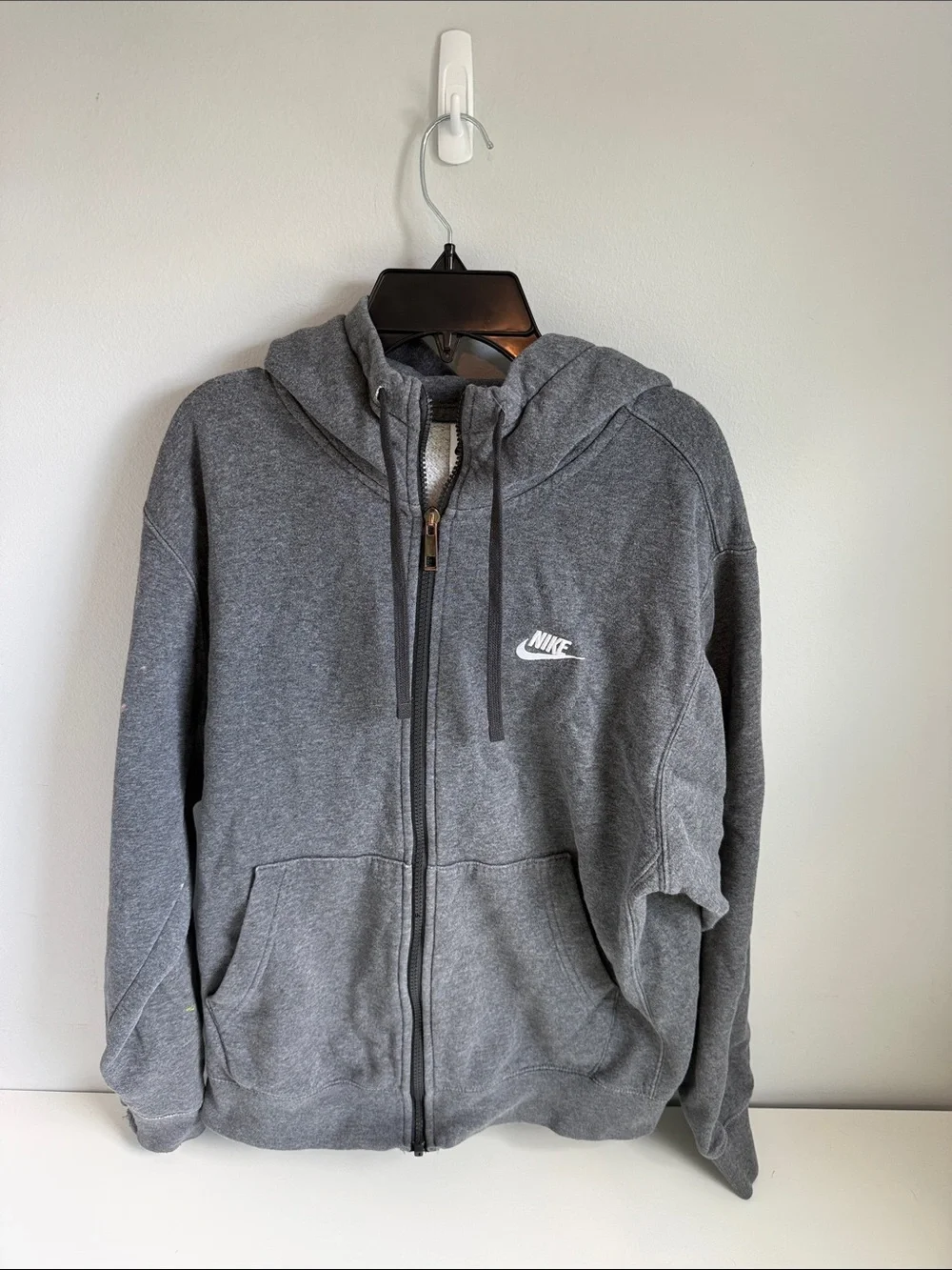 Nike Men's Charcoal Gray Full-Zip Hoodie